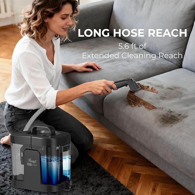Rosewill Multi-Purpose Portable Carpet and Upholstery Cleaner Powerful Suction 17 KPa Spot Cleaner 550W Motor Car and Auto Detailer Stain/Spot Remover Versatile Use: Carpet Sofa Pet Hair