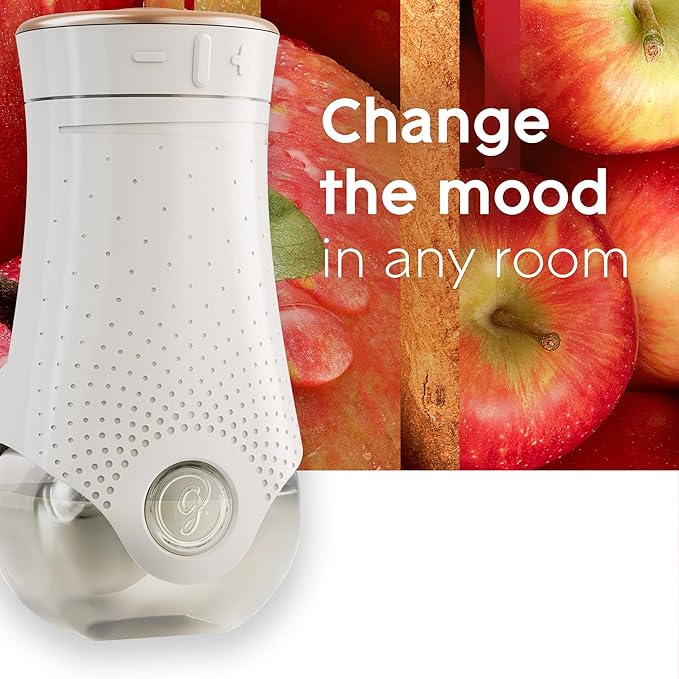 Glade PlugIns Refills Air Freshener Scented and Essential Oils for Home and Bathroom Apple Cinnamon 6.7 Fl Oz 10 Count
