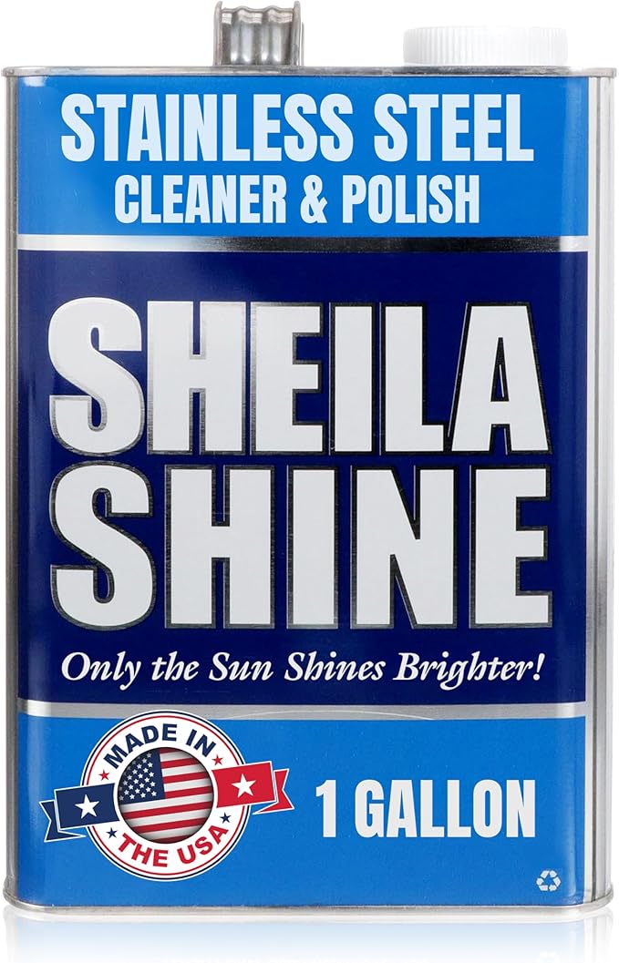 Sheila Shine 1 Gallon Stainless Steel Cleaner and Polish - Cleans Polishes &amp Protects Kitchen Appliances Refrigerators Sinks Ovens &amp Grills - Cleaner for Stainless Steel Appliances
