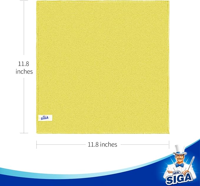 MR.SIGA Microfiber Cleaning Cloth All-Purpose Cleaning Towels Pack of 50 Size 11.8 x 11.8 in