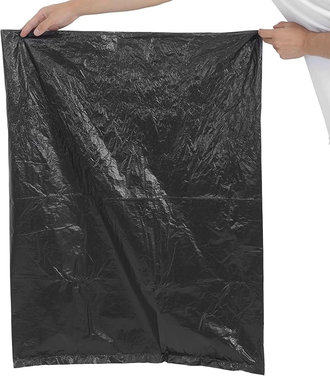 Operitacx Heavy Duty Garbage Bags 70x90cm 50pcs Commercial Kitchen Trash Bags Thick Flat Mouth for Property Sanitation and Hotel Cleaning