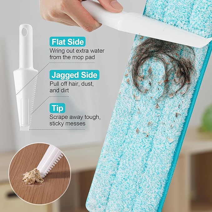 JOYMOOP 36 Inch Commercial Dust Mop for Hardwood Floors Heavy Duty Industrial Wet Dry Mops with Telescopic Handle Includes 5 Microfiber Mop Pads