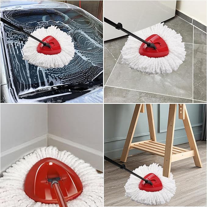 10 Pack Mop Replacement Heads Compatible with O Cedar Triangle Swivel Mops Spin Mop Microfiber Refills Deep Cleaning Easy to Replace