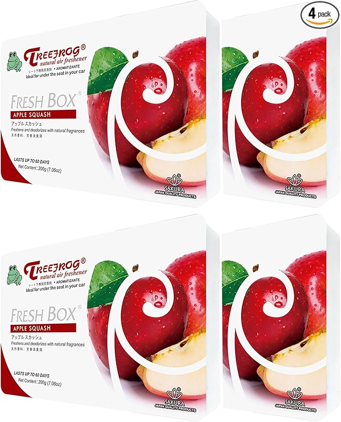 Apple Squash Scent 4 Packs Tree Frog Car Air Freshener