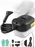 ALILYY Handheld Steam Cleaner for HomeSteamer for Cleaning40oz Water TankPortable Steam Cleaner with 13 Accessories for Home CleaningGreaseFloorCouchWindowCar SeatTileGroutBlack