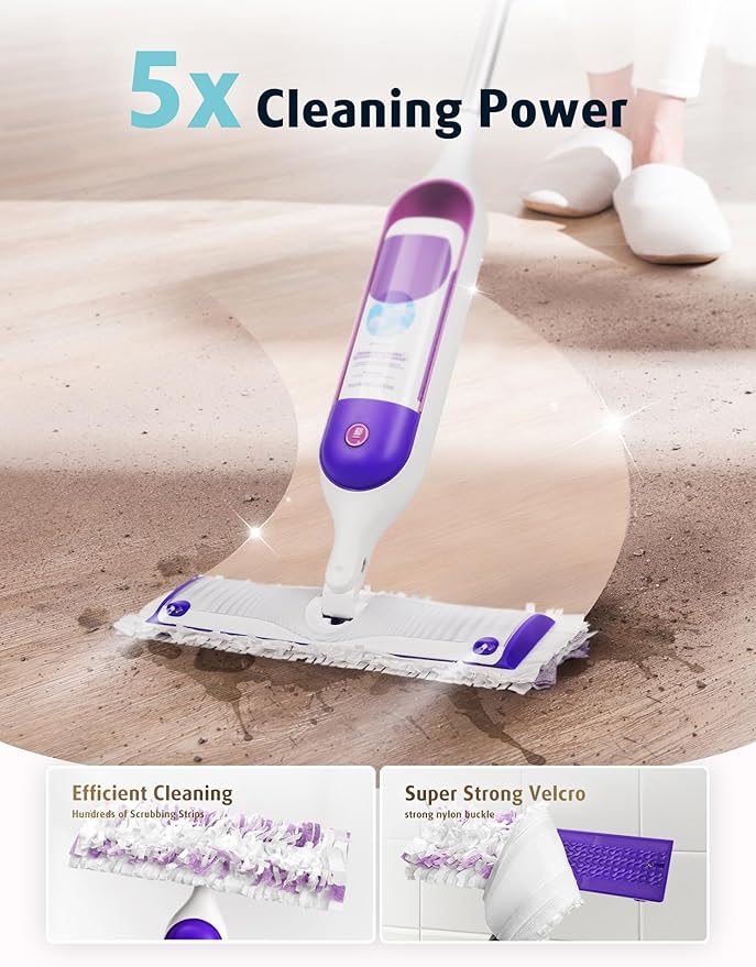 AIR U+ 48 Pack Disposable Power Mop Pads Refills for Swiffer Power Mop Unscented 14-Layer Thickened Multi-Surface Replacement Mopping Refills Pads for Floor Surface Cleaning