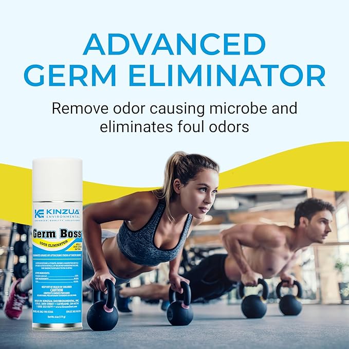 Kinzua Environmental Germ Boss Strong Odor Eliminator Fast-Acting Cleaning &amp Deodorizing Fogger Mold Bomb Fogger for Smell Control with Fresh Scent Covers Up to 1000 cu ft 6 oz Pack of 3