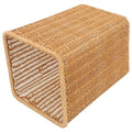 PRETYZOOM Nordic Style Woven Trash Can Space-Saving Bathroom Wastebasket No Lid Retro Design for Home Kitchen Paper Bin 100% Handwoven Suitable for Small Spaces