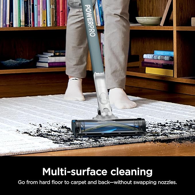 Shark PowerPro Plus Cordless Stick Vacuum Lightweight Rechargeable FloorDetect Technology HEPA Filter Up to 50-Minute Runtime Powerful Pet Hair Pickup Carpets &amp Hard Floors Pure Water IZ3