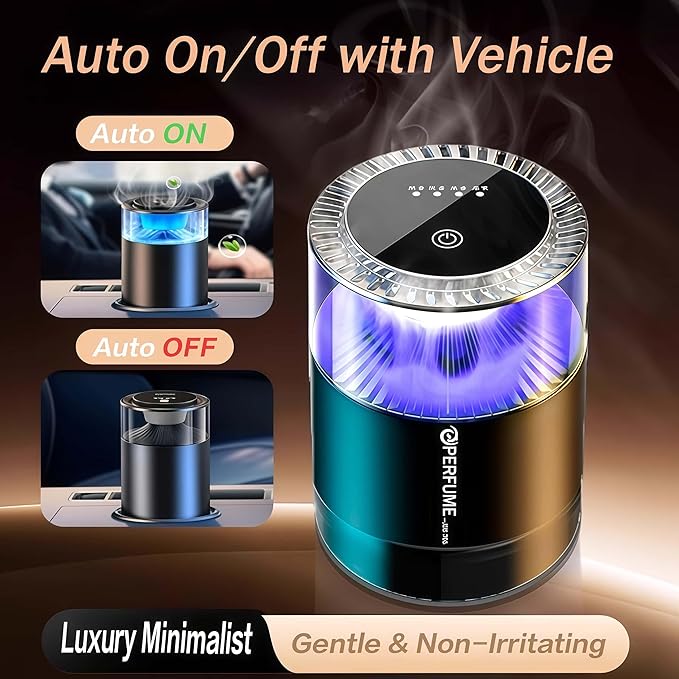 Smart Car Perfume Air Freshener with Azure Ocean Scent Aromatherapy Air Freshener Refreshing and Ocean Breeze Fragrance for Car