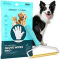 Uproot Cleaner Pro Pet Hair Remover + Clean Glove Wipes Pro (6 Pack) Set: The Ultimate Pet Hair Removal Tool for Non-Knit Surfaces &amp Extra-Thick Dog &amp Cat Wipes for Paws Eyes Ears Butt &amp