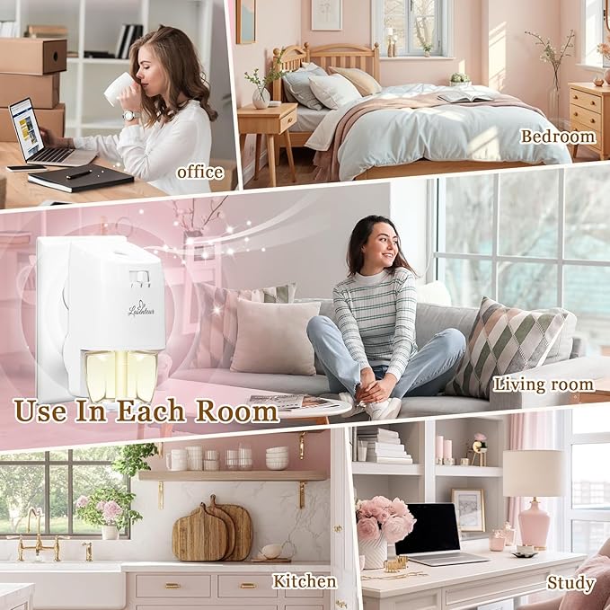 Plug In Air Fresheners for Home 12 Pack – Peony Jasmine Orchid Lilac Wall Plug in Refills Room Freshener for Home Bathroom Bedroom Compatible with Air Wick &amp Glade Not for Glade Plus