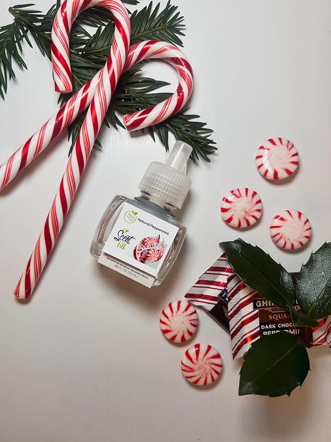 Scent Fill 100% Natural Peppermint Plug in Air Freshener 4 Scented Oil Refills
