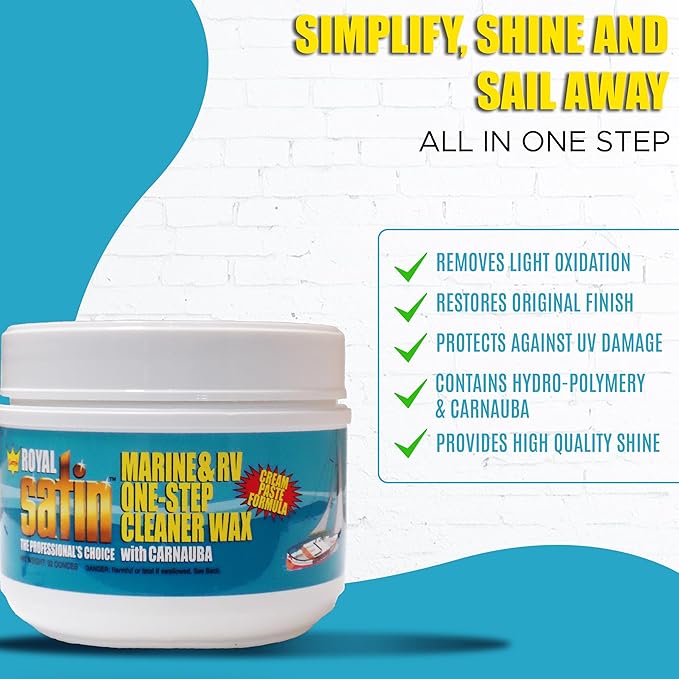 Garry's Royal Satin Marine &amp RV ONE STEP Cleaner Wax (1 Quart)