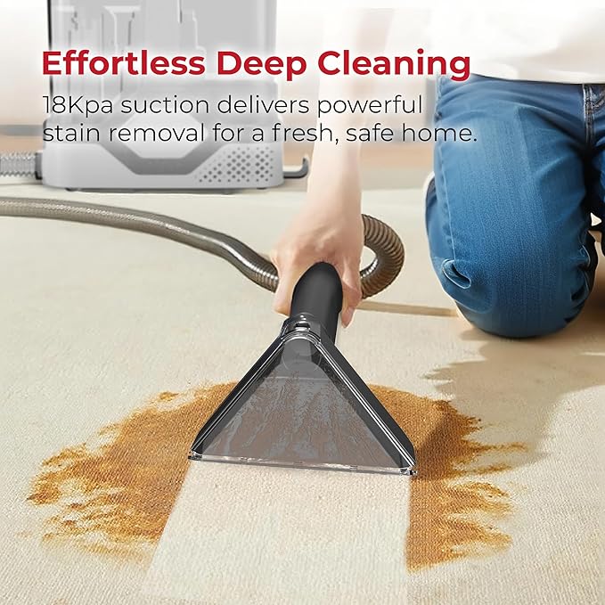 Rosewill Multi-Purpose Portable Carpet and Upholstery Cleaner Powerful Suction 18 KPa Spot Cleaner 600W Motor Car and Auto Detailer Stain/Spot Remover Versatile Use: Carpet Sofa Pet Hair