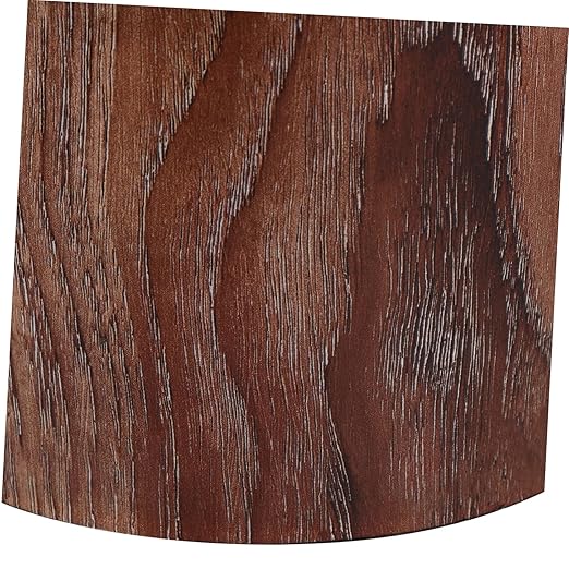Retro Wood Grain Wastebasket Round Lidless Trash Can for Home Office Bedroom Bathroom Elegant Grain Pattern Garbage Bin for Dining Room Kitchen Decor