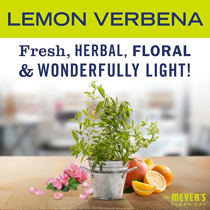 MRS. MEYER'S CLEAN DAY Kitchen Essentials Set Includes: Hand Soap Dish Soap and All Purpose Cleaner Lemon Verbena 3 Count Pack