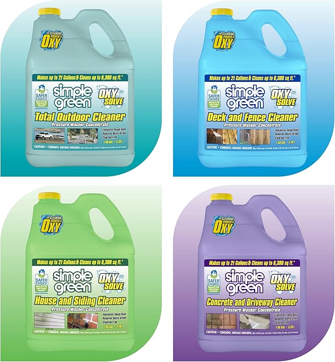 Simple Green Oxy Solve Concrete and Driveway Pressure Washer Cleaner Purple Unscented 128 Fl.Oz