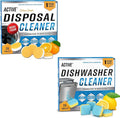 ACTIVE Garbage Disposal Cleaner and Dishwasher Cleaner - Includes 24ct Disposal Cleaning Tabs and 24ct Dishwasher Cleaning Tabs