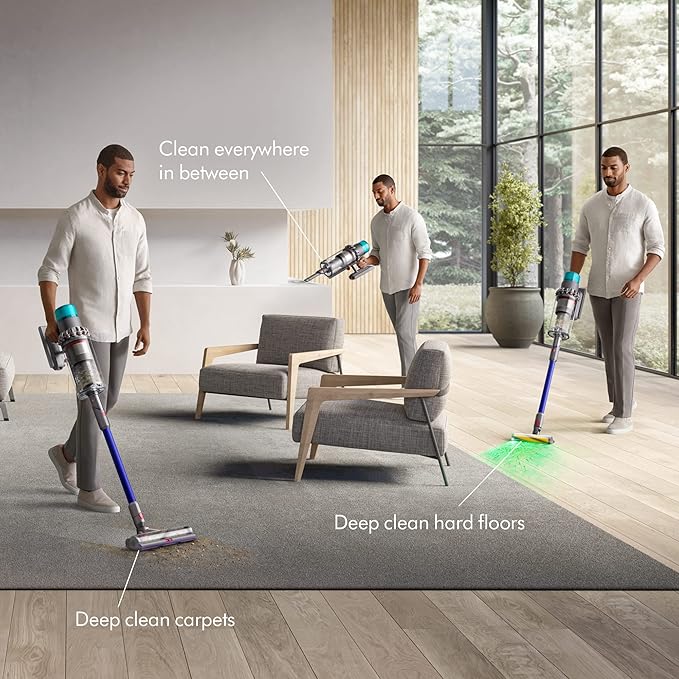 Dyson Gen5outsize Cordless Vacuum Cleaner Nickel/Blue Extra Large (Renewed)