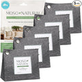 Moso Natural Air Purifying Bag 600g (21oz) Premium Bamboo Charcoal Odor Absorber | Room Deodorizer for Large Spaces Bedroom Kitchen Basement | Pet Odor Eliminator for Home | Unscented (5 Pack)