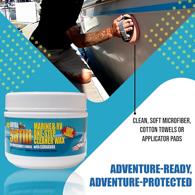 Garry's Royal Satin Marine &amp RV ONE STEP Cleaner Wax (1 Quart)