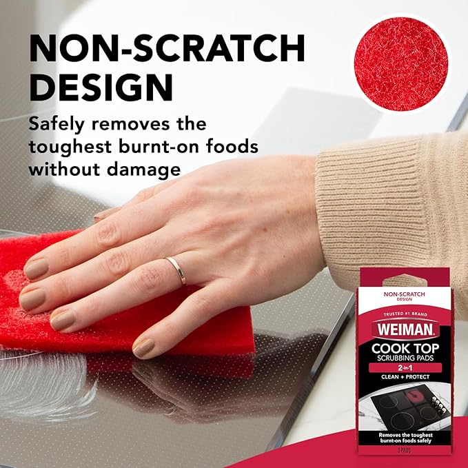 Weiman Products Cook Top Scrubbing Pad 3 Count 6 Per Case