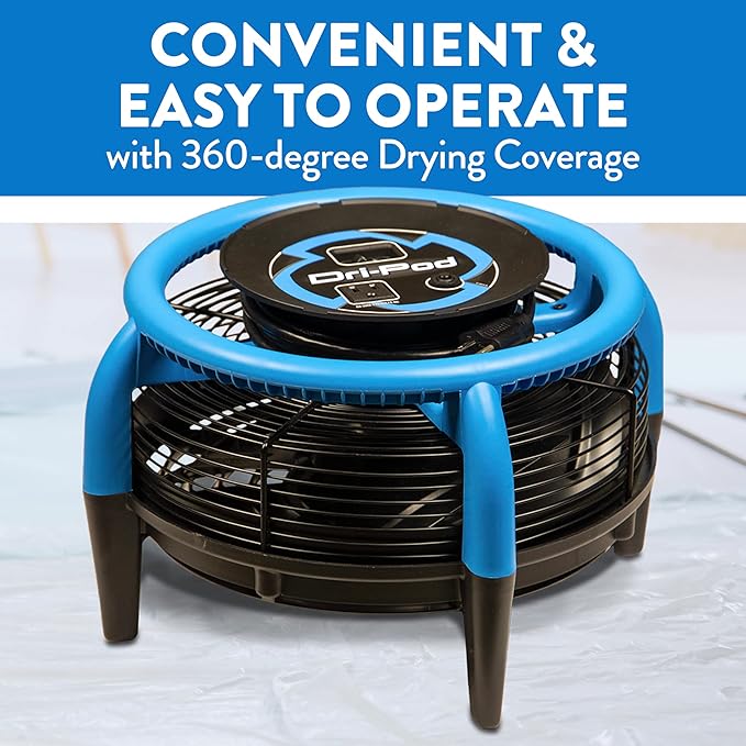 Dri-Eaz Dri-Pod Pro Omnidirectional Floor and Carpet Dryer Ventilating Floor Dryer for Boats RVs and Residential Use