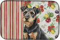 Caroline's Treasures Black and Tan Lakeland Terrier Vegetables Dish Drying Mat Absorbent Dish Drying Mat Pad for Kitchen Counter Dish Drainer Mat for Countertop 14 x 21 Multicolor