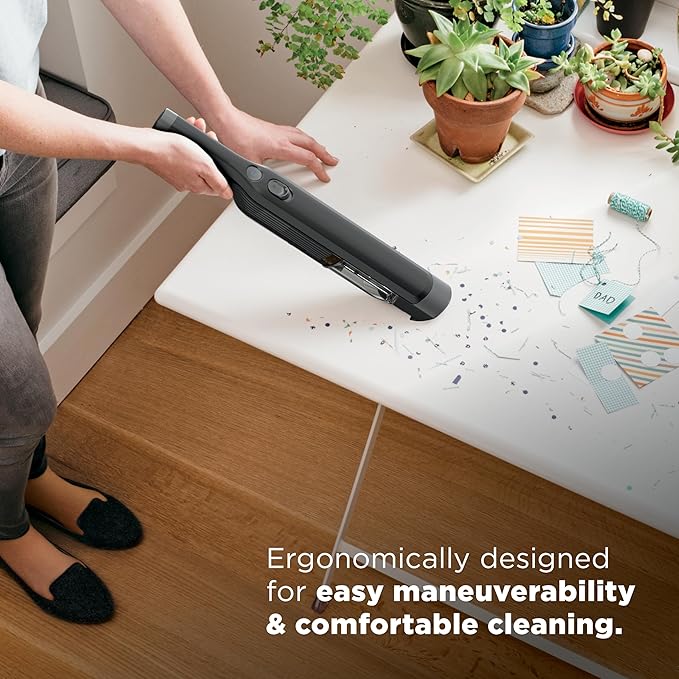 Shark WANDVAC Cordless Hand Vac Lightweight Versatile and Portable at 1.4 lbs. Powerful Suction for Pet Hair Charging Dock One-Touch Empty for Car &amp Home Duster Crevice Tool Black WV201BK