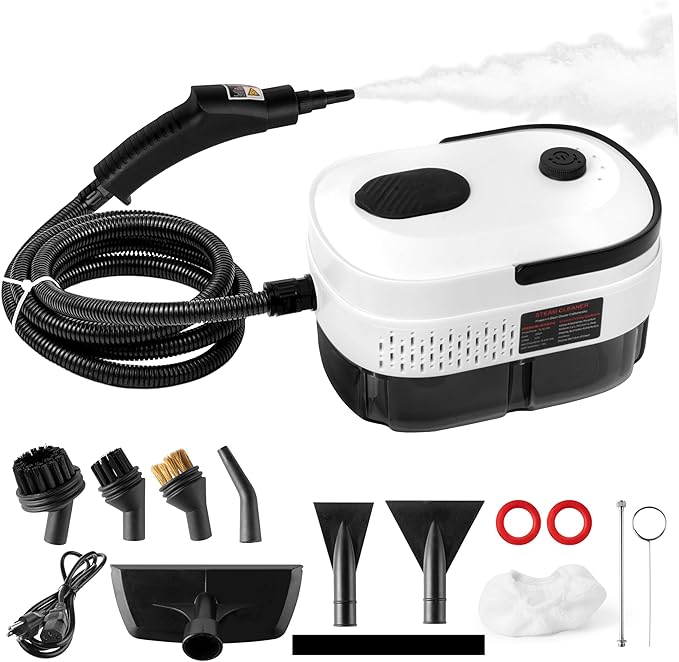 Hand Held Cleaning Steamer - Portable Handheld Steam Cleaner Machine for House Home Car Auto Automotive 3-Level Adjustable 2500W 1.2L Large Capacity High Temperature Steamer