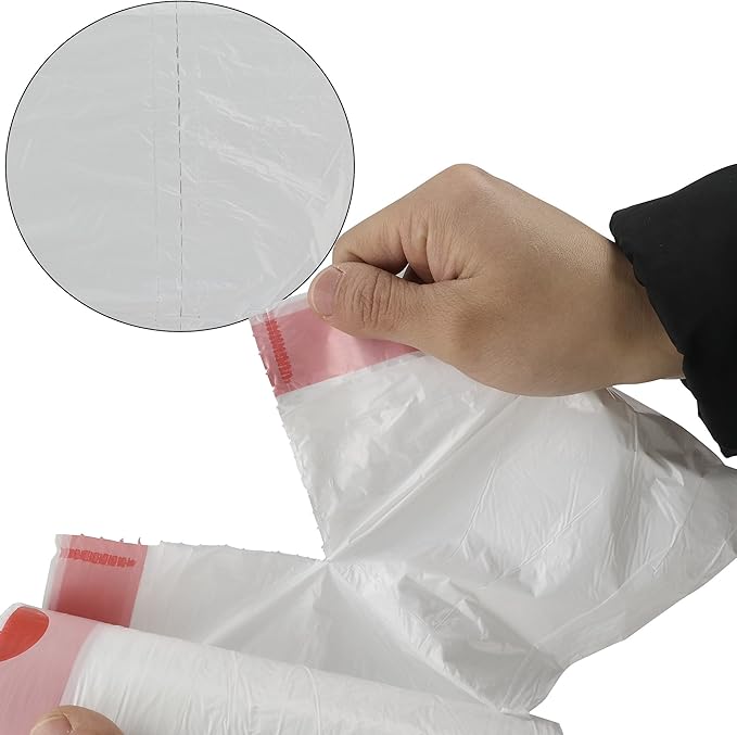 6 Gallon White Drawstring Trash Bags 120 Counts