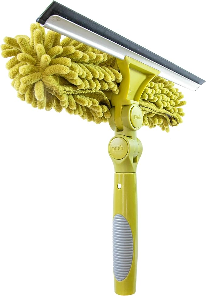 DOCA Telescoping Pole Attachment - Extension Pole for Cleaning Feather Duster Window Washing Kit Paint Roller Window Squeegee - High Reach Extendable Kit for Indoor &amp Outdoor - Squeegee Dual P