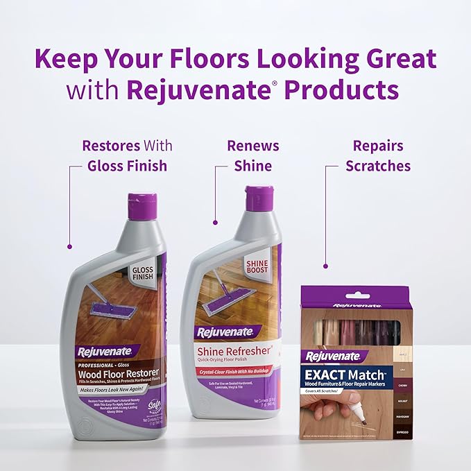 Rejuvenate Professional Wood Floor Restorer Fills Scratches Shines And Protects Wood Flooring For A High Gloss Shine 32 Ounces 6 Pack