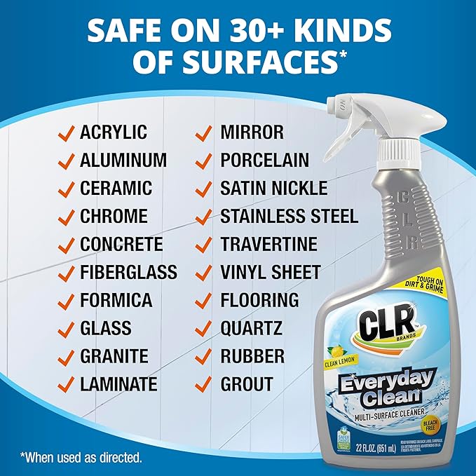 CLR Everyday Clean Clean Lemon 22 Ounce Spray (Pack of 6)