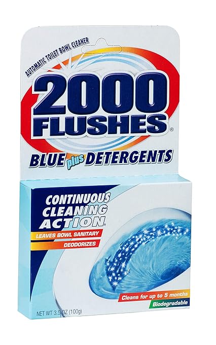 2000 FLUSHES-201020 Blue Plus Detergents Automatic Toilet Bowl Cleaner 3.5 OZ [12-Pack]