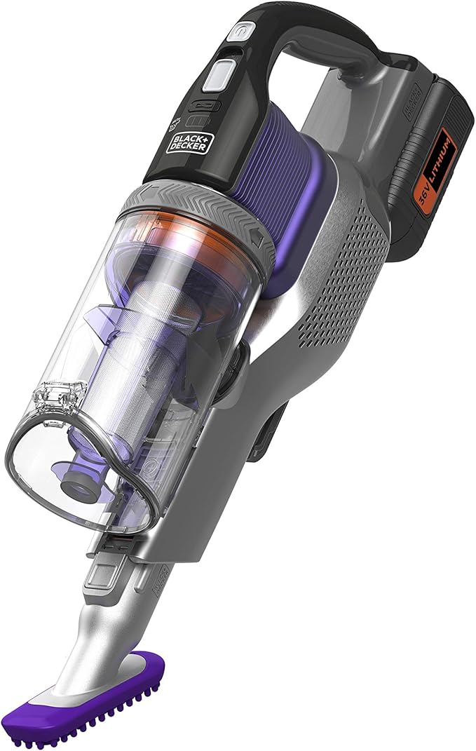 BLACK + DECKER BHFEV362DP-QW Aspirador de escoba 4en1 Power Series Extreme Especial para mascotas con batería externa 36V 2Ah.3 velocidades y 78min de autonomía.