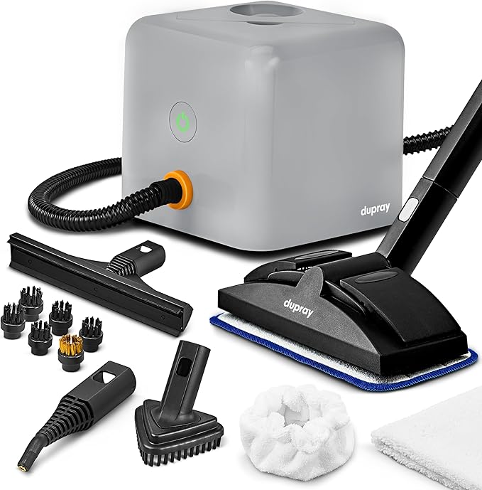 Dupray Neat Plus Steam Cleaner with 17-Piece Accessory Kit. A powerful multi-purpose steamer designed for deep cleaning floors upholstery grout and more. *Kills 99.9% of Bacteria &amp Viruses
