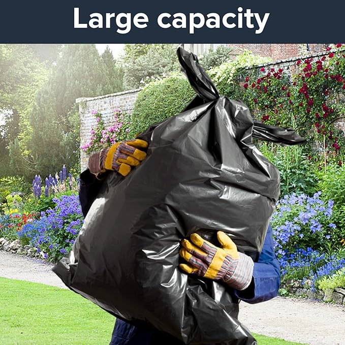 34packs-3MIL-Large 45-50 Gallons Contractor Trash Bags|34 * 48|Professional Heavy Duty Garbage Bags-MADE IN USA