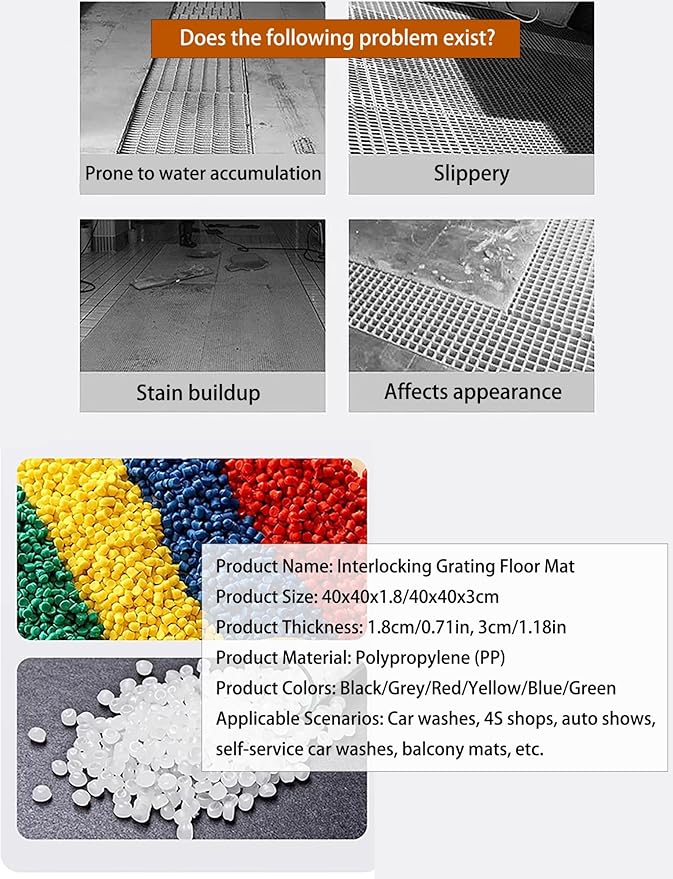 Trench Drainage GrateDrain Covers OutdoorInterlocking Floor Tiles Heavy Duty Non-Slip for Garage Garden Patio Easy DIY Installation(Blue)