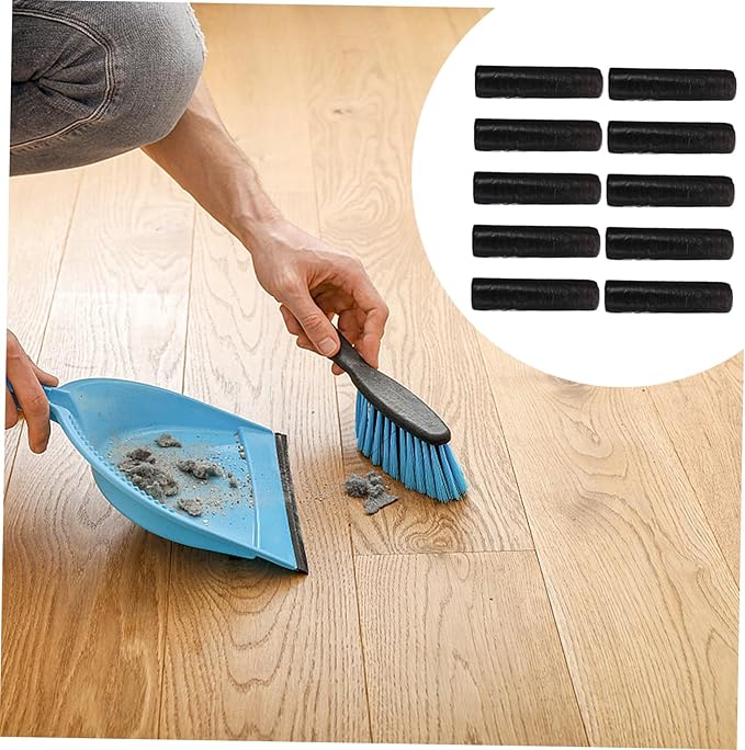 10 Packs Disposable Drawstring Trash Bags Black Plastic Waste Containers Leak- Thick PP Material Convenient Handle Design for Kitchen and Home Use
