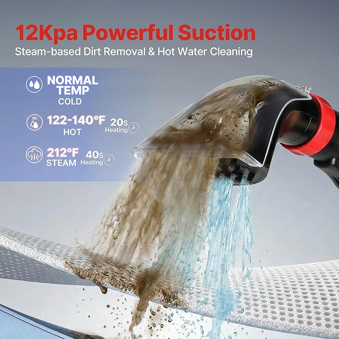 Shop-Vac Portable Carpet Cleaner Machine Upholstery Cleaner with Steam &amp Heating System 3 Modes Deep Stain Removal with Self-Cleaning Tool for Car Furniture Stairs and Fabric Cleaning 543022
