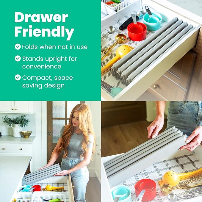25 x 15 Large Stone Dish Drying Mat for Kitchen Counter Sink - Quick Dry Super Absorbent Diatomaceous Earth Pad for Dishes Mats for Bathroom - Absorbing Mats Odorless Food-Safe - Gray