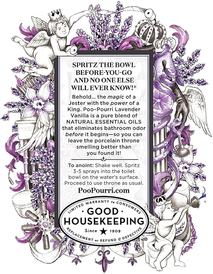 Poo-Pourri Before-You-Go 16 Ounce Refill Bottle Lavender Vanilla