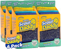 Scrub Daddy Steel Scouring Pad Scrub Sponges - Stainless Steel Scour Daddy - Stainless Steel Fibers Do What Scrubbing Sponges Can't - Durable Shred-Resistant Scrubbing Pads - 2 Count (6 Pack)
