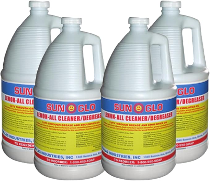 SUN-GLO Lemon-All - Cleaner &amp Degreaser (4x1 Gallon Case)