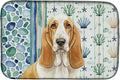 Caroline's Treasures Lemon and White Basset Hound Coastal Sea Glass Dish Drying Mat Absorbent Dish Drying Mat Pad for Kitchen Counter Dish Drainer Mat for Countertop 14 x 21 Multicolor