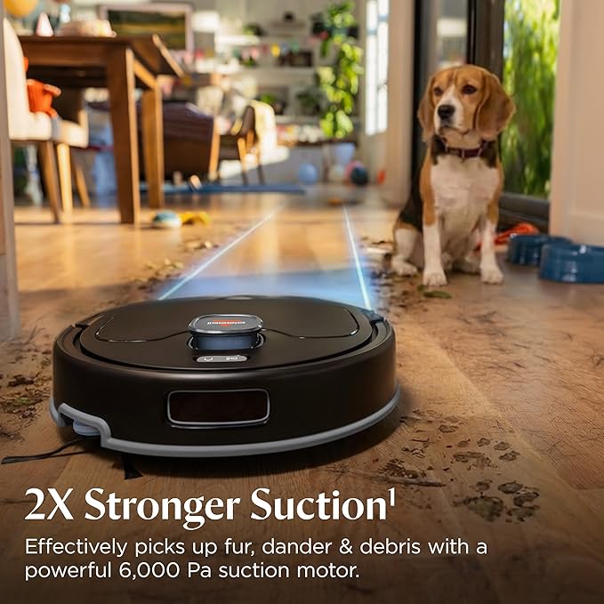 Bissell FlexClean Robot Vacuum &amp Mop with No Tangle Pet Brush Roll LiDAR Navigation &amp Liftable Pad for Pet Hair Removal on Hard Floors &amp Rugs HEPA Filtration and Self-Empty Base 4270