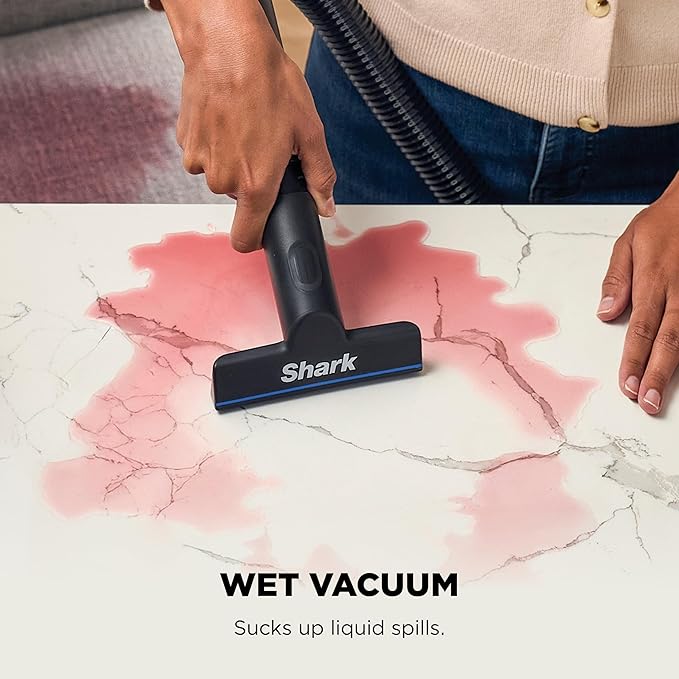 Shark EveryMess Ultra-Powerful 3-in-1 Wet Vac Dry Vac &amp Stain Eliminator with StainForce Technology Perfect for Homes Pets and Cars 3 Accessories and Cleaning Solution Gray VX101