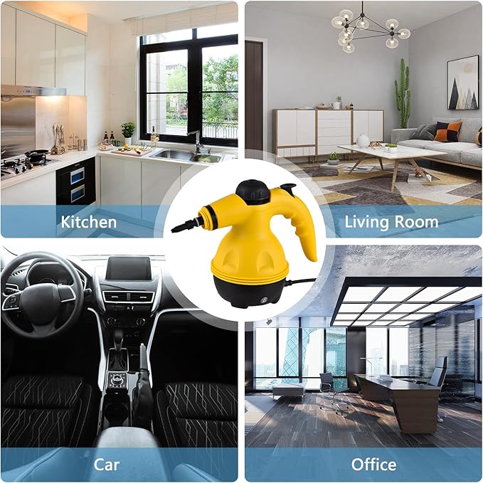 Handheld Steam er 1000W Portable High Temperature Pressurized Steam ing ioshine with 10PCS Accessory for Kitchen Sofa Bathroom Car Window